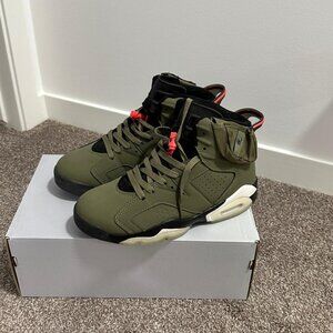 Nike Air Jordan 6 Retro Travis Scott sneaker in Olive green